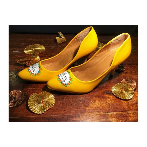 Pataka Dulhan(Yellow) 3.5 Inch pencil Heels